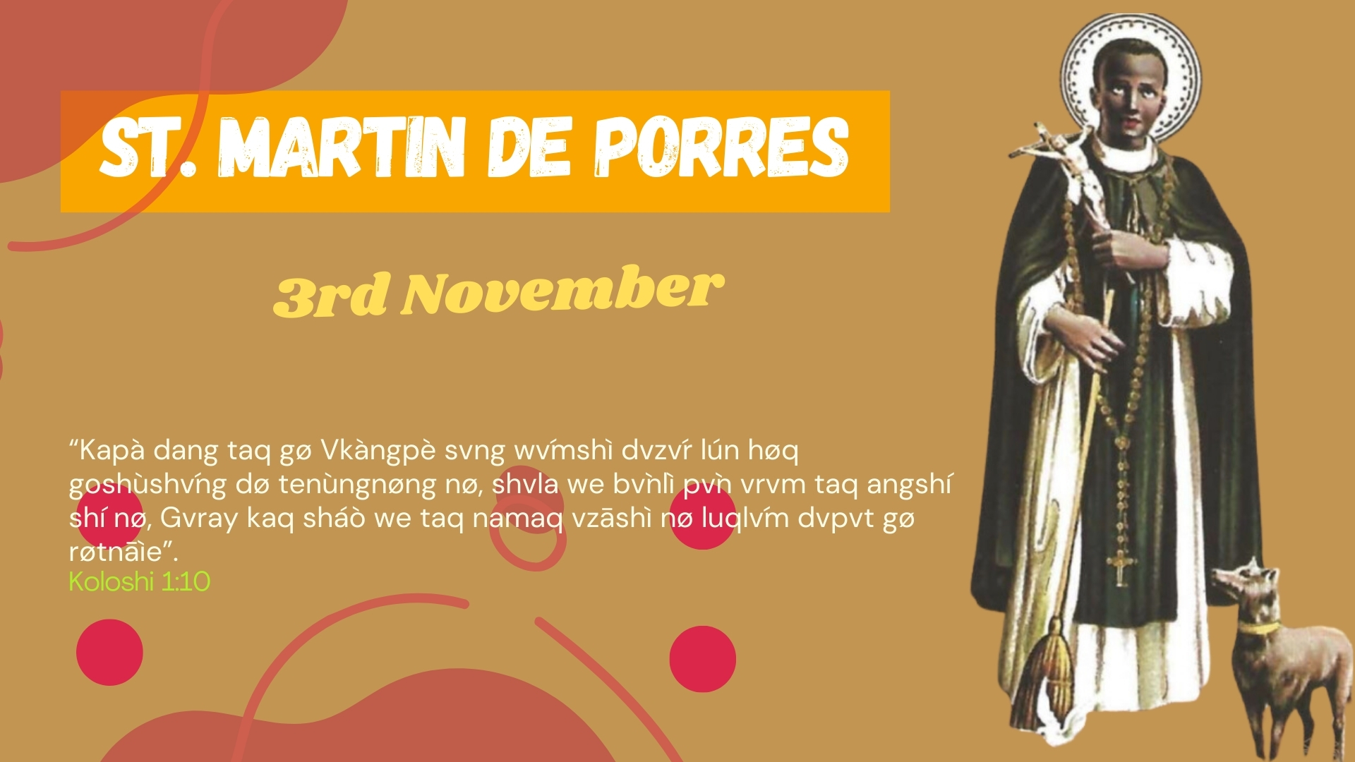 St. Martin De Porres Confessor (1569-1639)