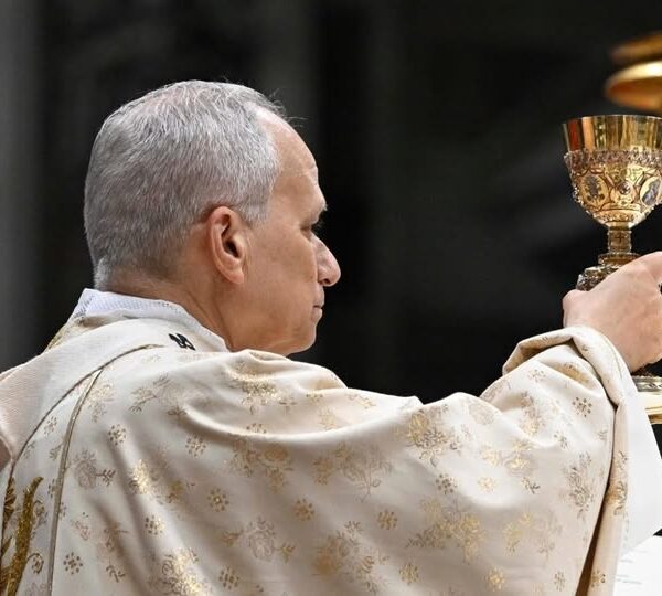 Pope Leo XIV taqkèní vzv̀nglvp rvtø̀ rì taq cv́n vduwe noqngø̀m vtóng dang nvng singnø dvtú we