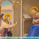 Maria svng Vkangpè Yesu gvl daq òwe svng kà dvtá òwe